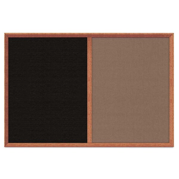 Enclosed Corkboard, 1 Door, 60"x36", 4" Fra